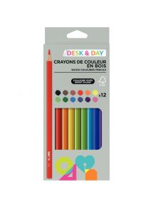 Crayon de couleur Wonday, boîte de 12