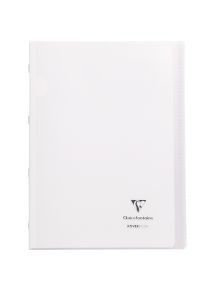 Cahier piqûre 96 pages Koverbook, A4, seyès 90g, couverture polypropylène incolore