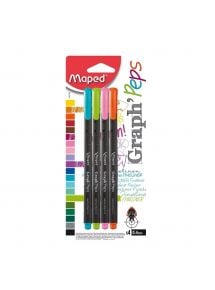 Blister 4 stylos feutres Graph'Peps 0,4mm
