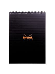 Bloc-notes RHODIACTIVE à reliure intégrale, format A4, 80 feuilles, petits carreaux, papier 90g