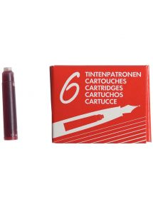 Étui de 6 cartouches internationales rouges