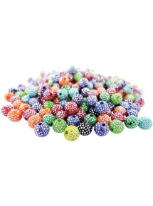 Sac de 1000 perles en plastique effet diamentée