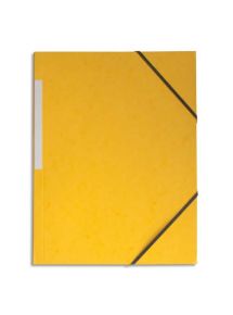 Chemise simple à élastique 24x32cm, carte lustrée, jaune