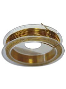 Fil aluminium couleur or, diamètre 0,6mm, rouleau de 10m