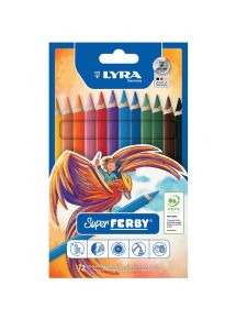 Étui de 12 crayons de couleur Super Ferby assortis