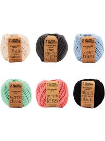 Lot de 6 bobines coton cable coloris assortis