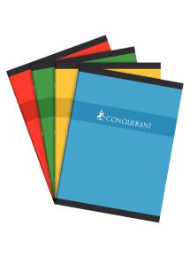 Cahier 24x32cm, 96p, grands carreaux, piqûre 70g