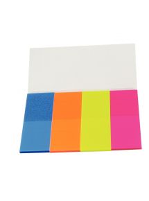 Etui de 4 distributeurs de 40 marque-pages film transparent couleurs assorties