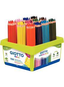 Crayon de couleur Mega, gros module, schoolpack de 108 