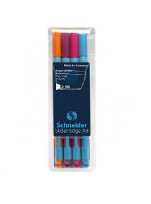 Stylo bille Slider Edge, pochette de 4 assortis (3118830)