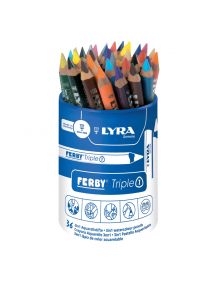 Crayon de couleur gros module triangulaire Triple One, pot de 36 