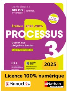 Processus 3 - Gestion des obligations fiscales - BTS CG 1re année - Coll. Les Processus CG - Ed. 2025