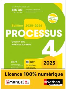 Processus 4 - Gestion des relations sociales - BTS CG 1re et 2e années - Coll. Les Processus CG - Ed. 2025