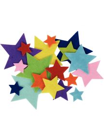 Sachet de 150 étoiles en feutrine adhésives