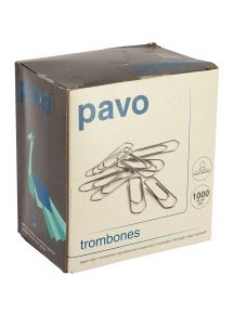 Trombone en acier galvanisé et bout chevron, 32mm, boîte de 1000