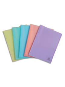 Protège-documents Chromaline, format 24x32cm,  30 pochettes, couleurs assorties pastels