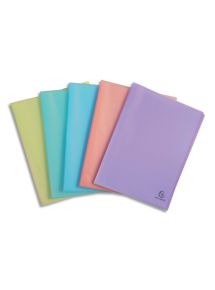 Protège-documents Chromaline, format 24x32cm,  40 pochettes, couleurs assorties pastels