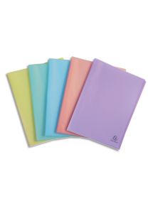 Protège-documents Chromaline, format 24x32cm,  50 pochettes, couleurs assorties pastels
