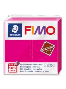 Pâte à cuire Fimo Effect cuir 57g, violet