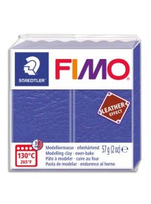 Pâte à cuire Fimo Effect cuir 57g, indigo