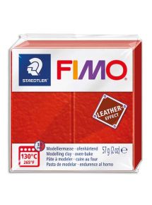 Pâte à cuire Fimo Effect cuir 57g, rouille