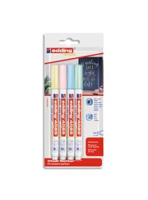 Marqueur craie liquide Chalk marker 4085, blister de 4 coloris pastel assortis