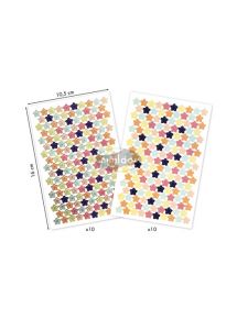 Gommettes repositionnables étoiles métal pastel, sachet de 20 feuilles