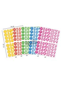 Gommettes pierres précieuses tailles et couleurs assorties, sachet de 20 feuilles