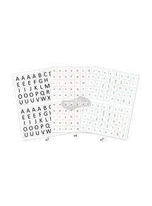 Gommettes alphabet écriture et couleurs assorties, sachet de 20 feuilles