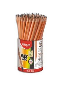 Crayon graphite Black Peps HB, embout gomme, pot de 72