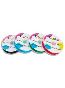 Fil nylon élastique de couleurs, 4 bobines de 20m, diamètre 0,5mm
