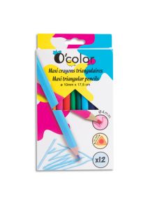 Crayon de couleur Jumbo O'Color, boîte de 12