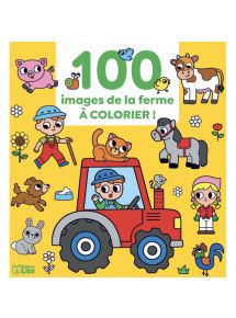 Livre 100 images à colorier, thème ferme