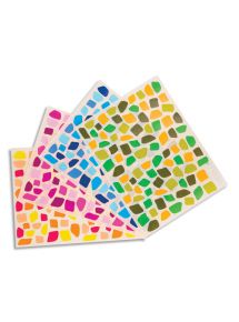 Gommettes mosaïque repositionnables, sachet de 9 feuilles