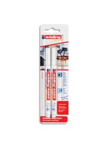 Marqueur craie liquide Chalk marker 4085, blister de 2, blanc