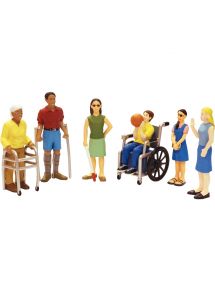 Lot de 6 figurines handicapées