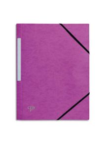 Chemise 3 rabats à élastique en carte lustrée, format A4, violet