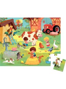 Puzzle 24 pièces une journée à la ferme