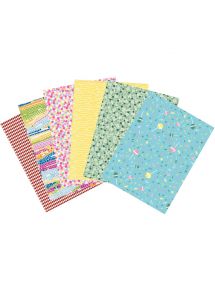 Feuille décorative format 30x40cm, pochette de 30 feuilles, 6 motifs assortis Décor