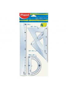 Set de traçage plastique 3 pièces 30cm