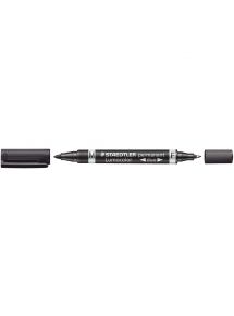 Marqueur permanent Lumocolor Duo noir