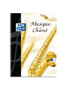 Cahier de musique 21x29,7cm, 48p (24 Seyès + 24 musique)