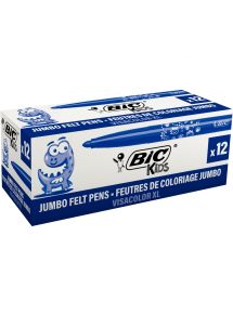 Boîte de 12 feutres Visacolor XL, pointe extra-large, bleu