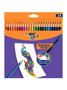 Crayon de couleur effaçable Kids Evolution Illusion, pochette de 24