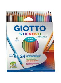 Étui de 24 crayons de couleur Stilnovo aquarellables assortis