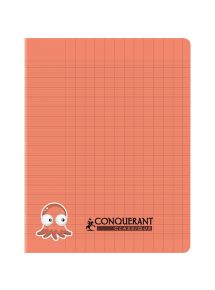 Cahier polypro 17x22cm, 32p, Seyès 2,5mm, 90g, rouge