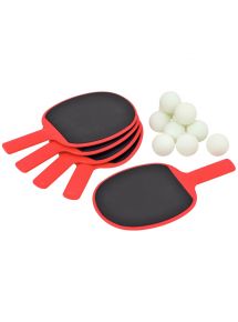 Set de 5 raquettes + 10 balles de tennis de table