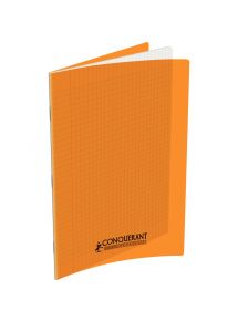 Cahier polypro 21x29,7cm, 96p, grands carreaux, orange