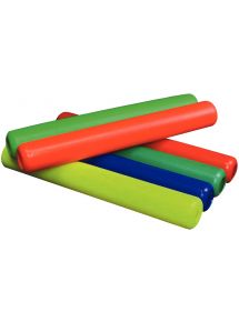 Lot 6 bâtons relais en PVC 30cm couleurs assorties