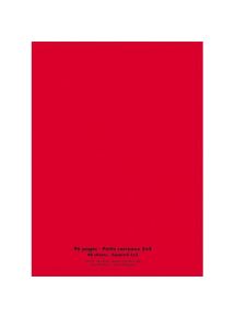 Cahier polypro 24x32cm, 96p, petits carreaux, rouge